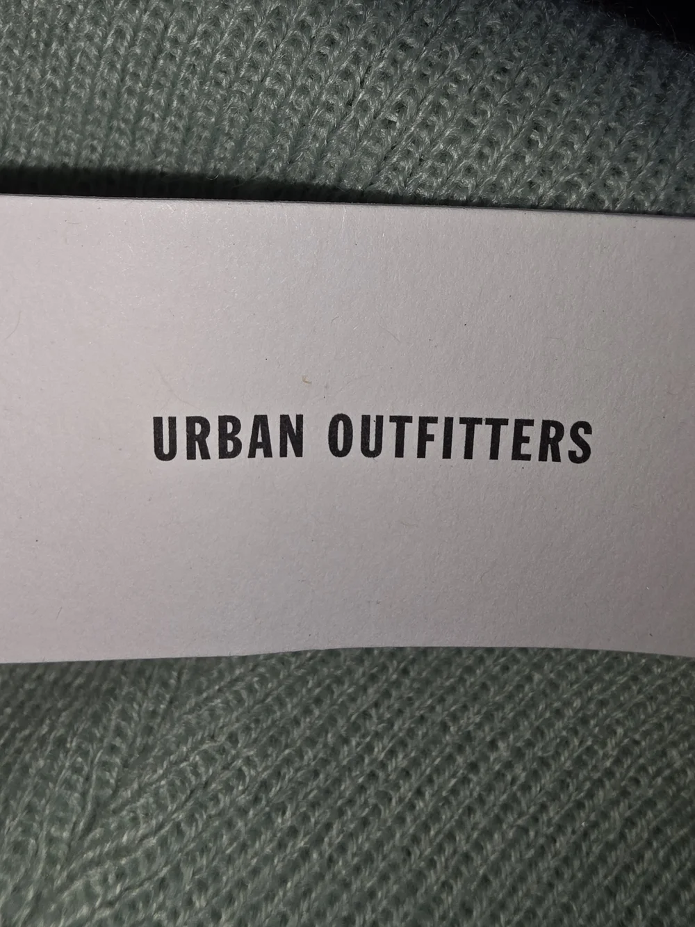 Urban Outfitters Mint Green Kids Beanie with Pink Angel Patch Oval